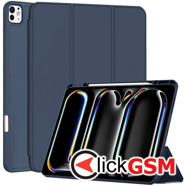 Techsuit - Flex Trifold (with Pencil Holder) - iPad Pro 13 (2024) - Dark Blue