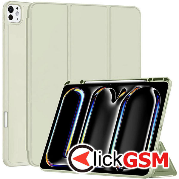 Techsuit - Flex Trifold (with Pencil Holder) - iPad Pro 13 (2024) - Matcha Green