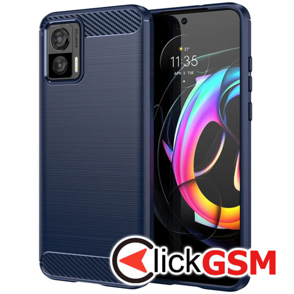 Techsuit - Carbon Silicone - Motorola Edge 30 Neo - Blue