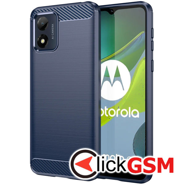 Techsuit - Carbon Silicone - Motorola Moto E13 - Blue