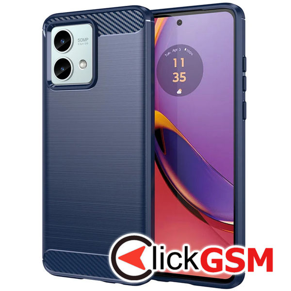 Techsuit - Carbon Silicone - Motorola Moto G84 - Blue