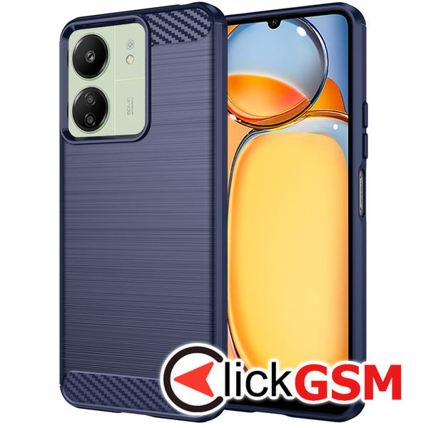 Techsuit - Carbon Silicone - Xiaomi Redmi 13C 4G / 13C 5G / Poco M6 / C65 - Blue
