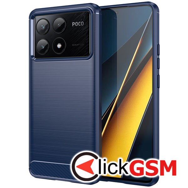 Techsuit - Carbon Silicone - Xiaomi Poco X6 Pro - Blue