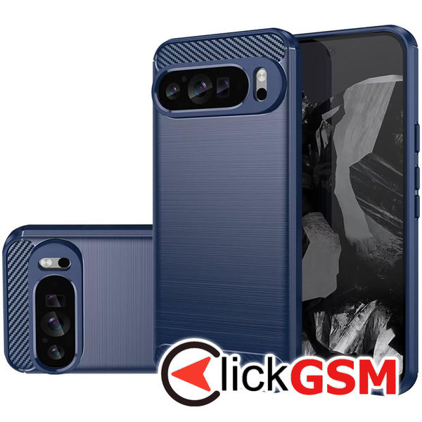 Techsuit - Carbon Silicone - Google Pixel 9 - Blue