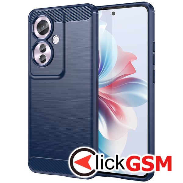 Techsuit - Carbon Silicone - Oppo Reno11 F - Blue