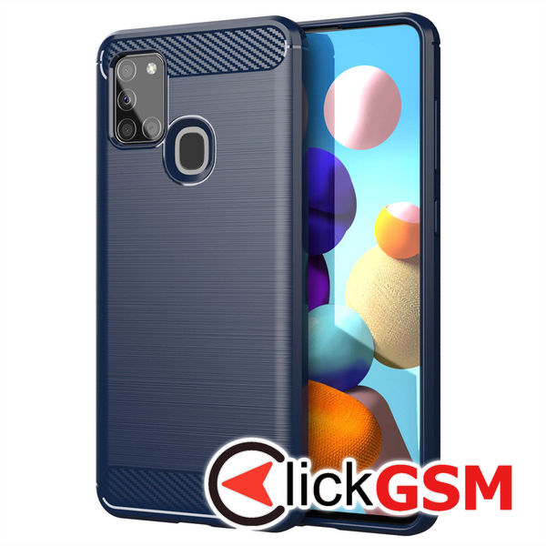 Techsuit - Carbon Silicone - Samsung Galaxy A21s - Blue