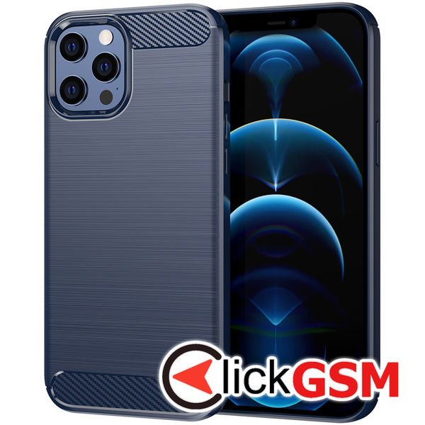 Techsuit - Carbon Silicone - iPhone 12 Pro Max - Blue