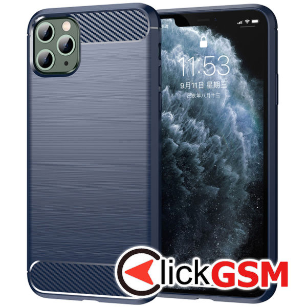 Techsuit - Carbon Silicone - iPhone 11 Pro Max - Blue