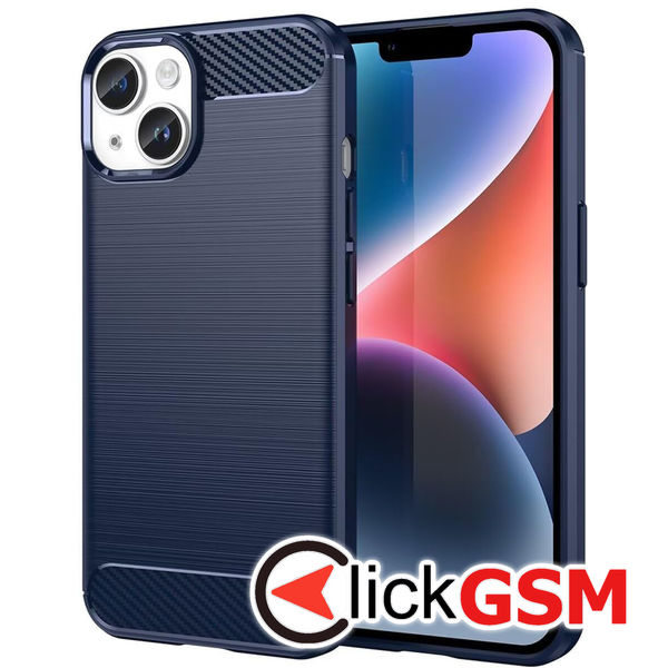 Techsuit - Carbon Silicone - iPhone 14 - Blue