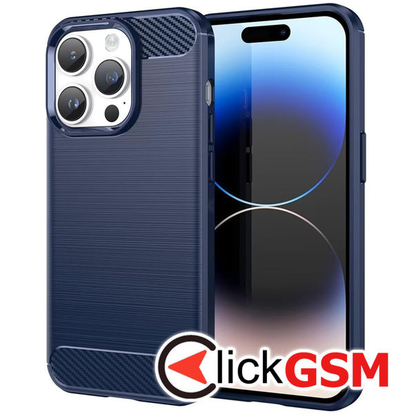 Techsuit - Carbon Silicone - iPhone 14 Pro - Blue