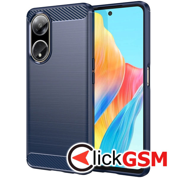 Techsuit - Carbon Silicone - Oppo A98 5G - Blue