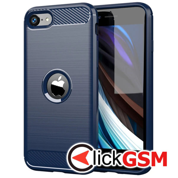 Techsuit - Carbon Silicone - iPhone SE 2, SE 2020 / iPhone SE 3, SE 2022 - Blue