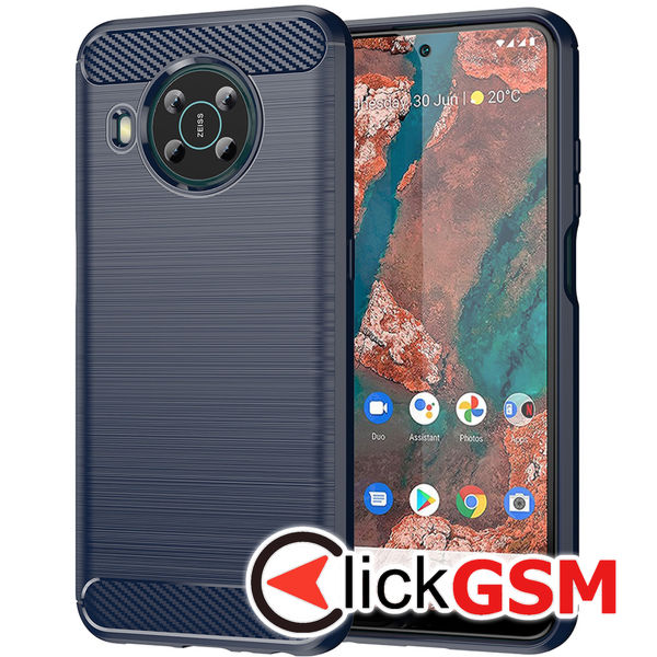 Techsuit - Carbon Silicone - Nokia X10 / X20 - Blue