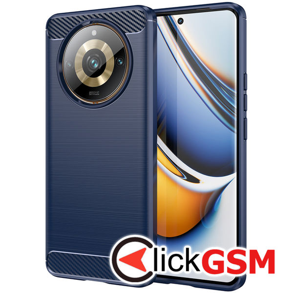 Techsuit - Carbon Silicone - Realme 11 Pro / 11 Pro+ - Blue