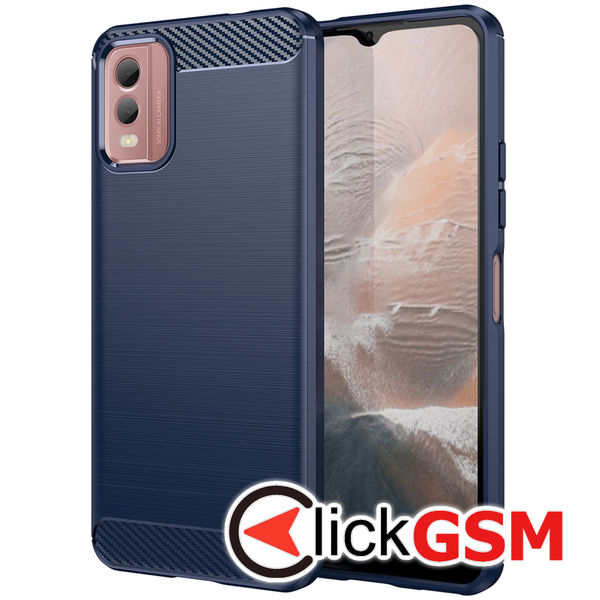 Techsuit - Carbon Silicone - Nokia C32 - Blue