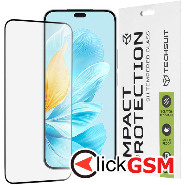 Techsuit - 111D Full Cover / Full Glue Glass - Honor 200 Lite - Black