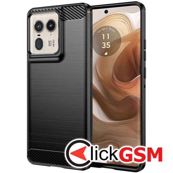 Techsuit - Carbon Silicone - Motorola Edge 50 Ultra - Black