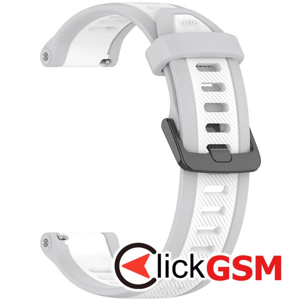 Techsuit - Watchband 20mm (W053) - Samsung Galaxy Watch 4/5/Active 2, Huawei Watch GT 3 (42mm)/GT 3 Pro (43mm) - White