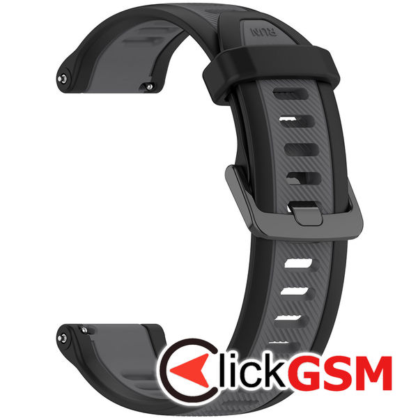 Techsuit - Watchband 20mm (W053) - Samsung Galaxy Watch 4/5/Active 2, Huawei Watch GT 3 (42mm)/GT 3 Pro (43mm) - Gray