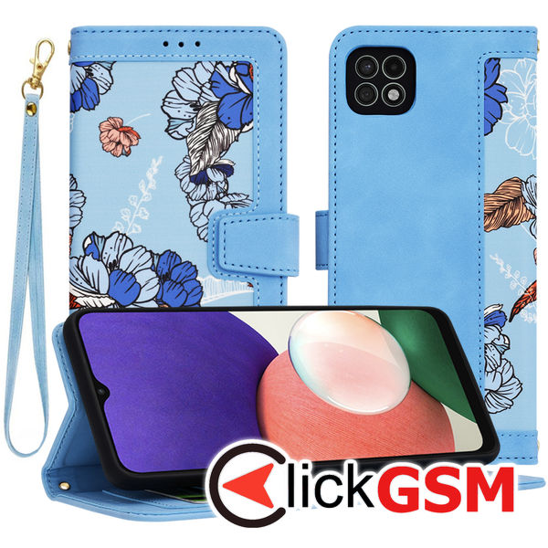 Techsuit - FlipCraft - Samsung Galaxy A22 5G - Vibrant?Blue