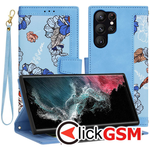 Techsuit - FlipCraft - Samsung Galaxy S22 Ultra 5G - Vibrant?Blue
