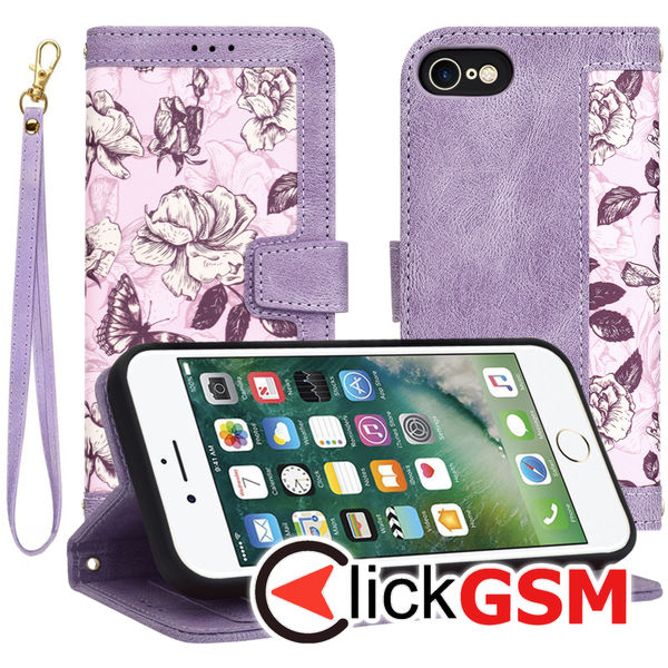 Techsuit - FlipCraft - iPhone 7 / iPhone 8 / iPhone SE 2, SE 2020 / iPhone SE 3, SE 2022 - Mysterious Purple