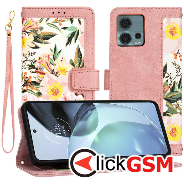 Techsuit - FlipCraft - Motorola Moto G72 - Sweetheart Pink