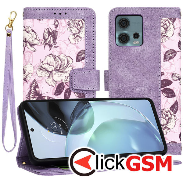 Techsuit - FlipCraft - Motorola Moto G72 - Mysterious Purple
