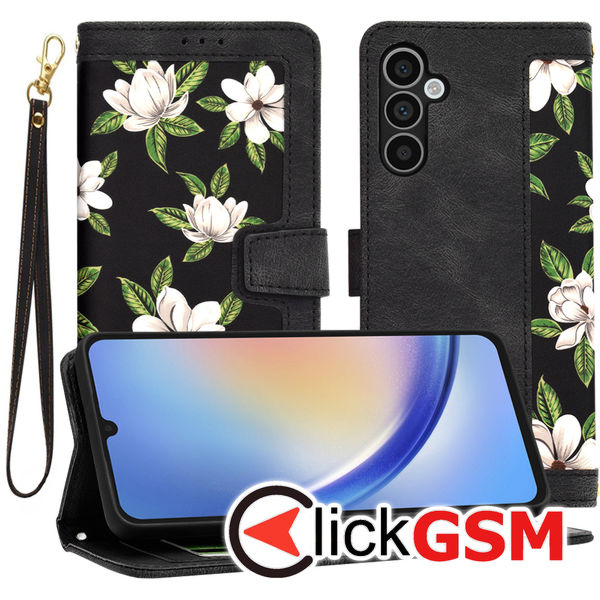 Techsuit - FlipCraft - Samsung Galaxy A34 5G - Flowers of the Dawn