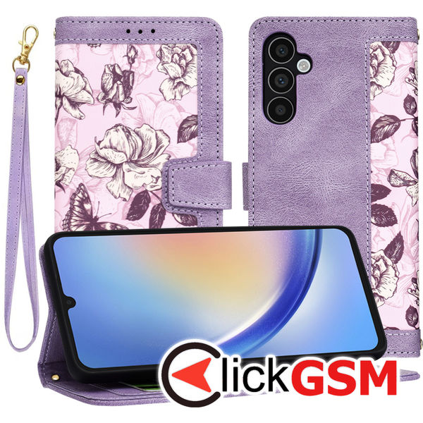 Techsuit - FlipCraft - Samsung Galaxy A34 5G - Mysterious Purple