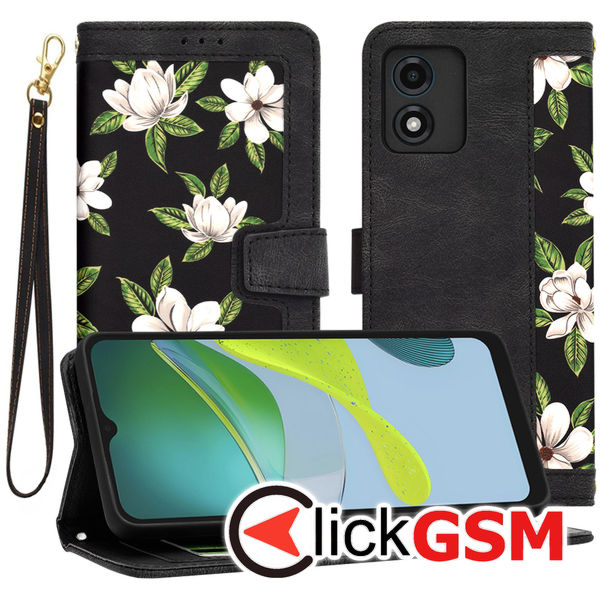Techsuit - FlipCraft - Motorola Moto E13 - Flowers of the Dawn