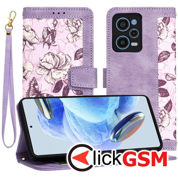 Techsuit - FlipCraft - Xiaomi Redmi Note 12 Pro 5G - Mysterious Purple