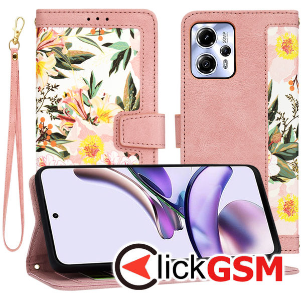 Techsuit - FlipCraft - Motorola Moto G13 / G23 / G53 - Sweetheart Pink