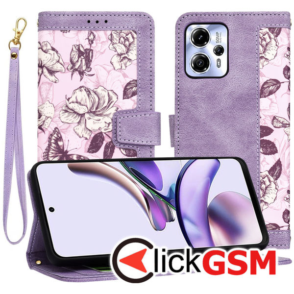 Techsuit - FlipCraft - Motorola Moto G13 / G23 / G53 - Mysterious Purple