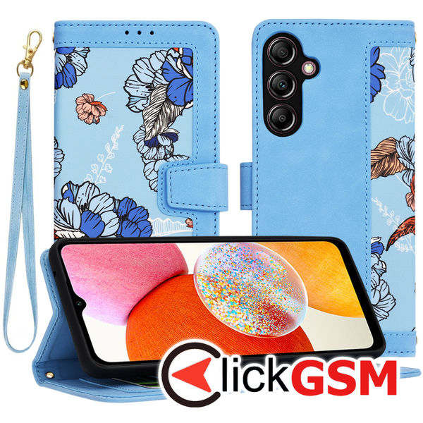 Techsuit - FlipCraft - Samsung Galaxy A14 4G / A14 5G - Vibrant?Blue