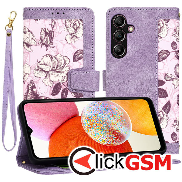 Techsuit - FlipCraft - Samsung Galaxy A14 4G / A14 5G - Mysterious Purple
