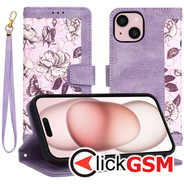 Techsuit - FlipCraft - iPhone 15 - Mysterious Purple