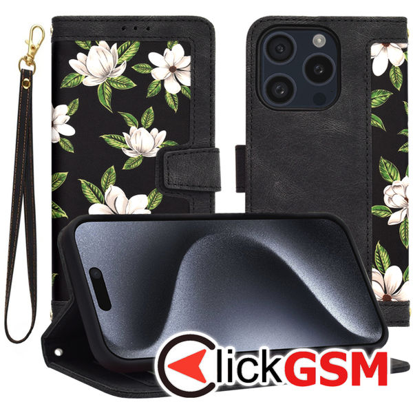 Techsuit - FlipCraft - iPhone 15 Pro - Flowers of the Dawn