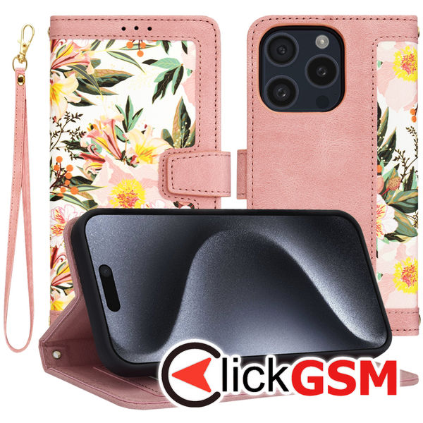 Techsuit - FlipCraft - iPhone 15 Pro - Sweetheart Pink