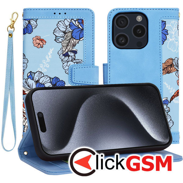 Techsuit - FlipCraft - iPhone 15 Pro - Vibrant?Blue