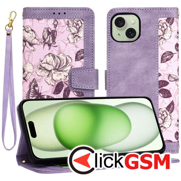 Techsuit - FlipCraft - iPhone 15 Plus - Mysterious Purple