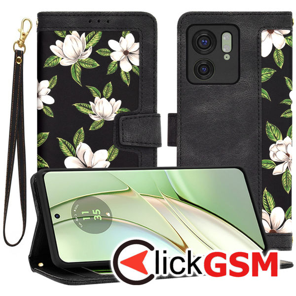 Techsuit - FlipCraft - Motorola Edge 40 / Edge (2023) - Flowers of the Dawn