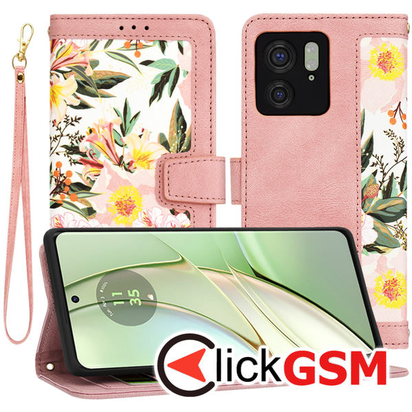 Techsuit - FlipCraft - Motorola Edge 40 / Edge (2023) - Sweetheart Pink