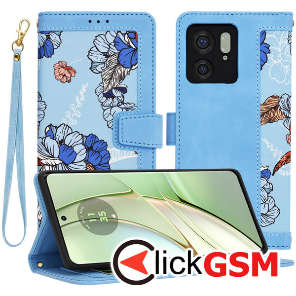 Techsuit - FlipCraft - Motorola Edge 40 / Edge (2023) - Vibrant?Blue