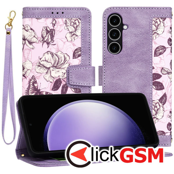Techsuit - FlipCraft - Samsung Galaxy S23 FE - Mysterious Purple