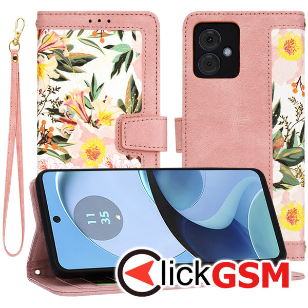Techsuit - FlipCraft - Motorola Moto G14 - Sweetheart Pink