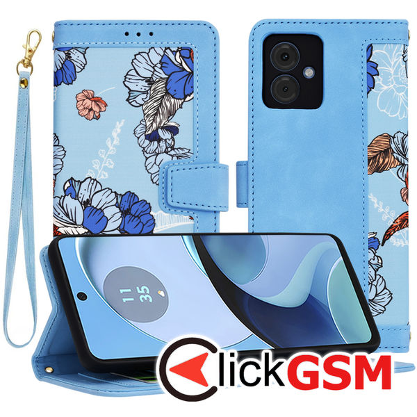 Techsuit - FlipCraft - Motorola Moto G14 - Vibrant?Blue