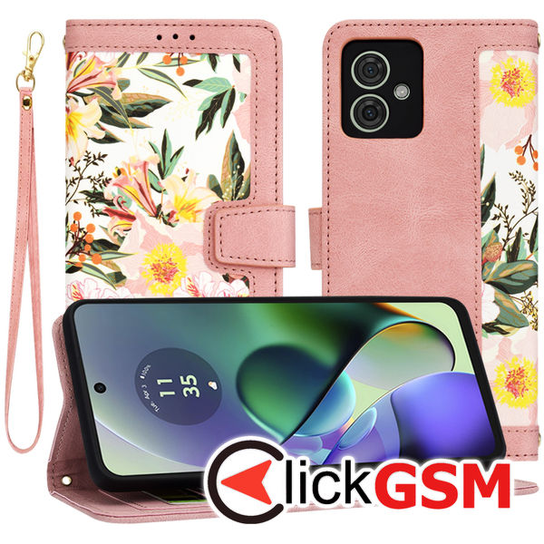 Techsuit - FlipCraft - Motorola Moto G54 - Sweetheart Pink