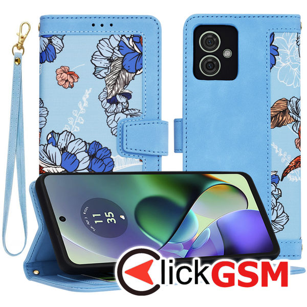 Techsuit - FlipCraft - Motorola Moto G54 - Vibrant?Blue