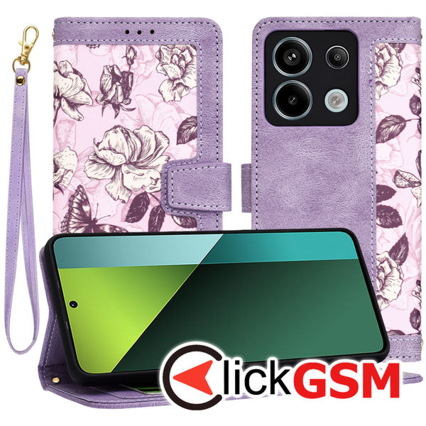 Techsuit - FlipCraft - Xiaomi Redmi Note 13 Pro 5G / Poco X6 - Mysterious Purple